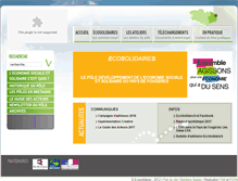 Tablet Screenshot of ecosolidaires.org